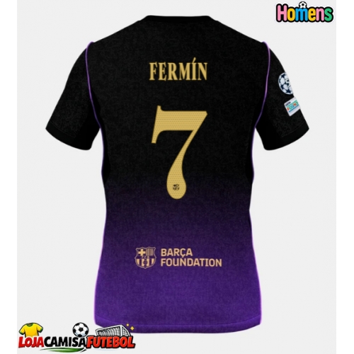 Camisa de Futebol Barcelona Fermin Lopez #7 Equipamento Secundário 2026-27 Manga Curta
